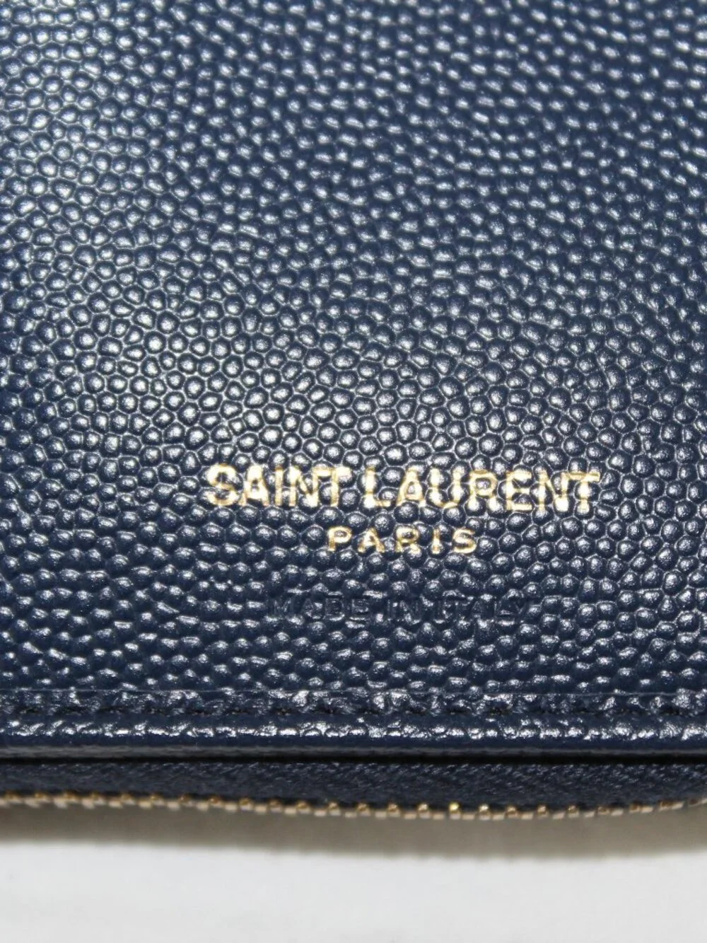 Saint Laurent YSL Grain De Poudre Matelasse Chevron Monogram Zip Around Wallet - Picture 7 of 11